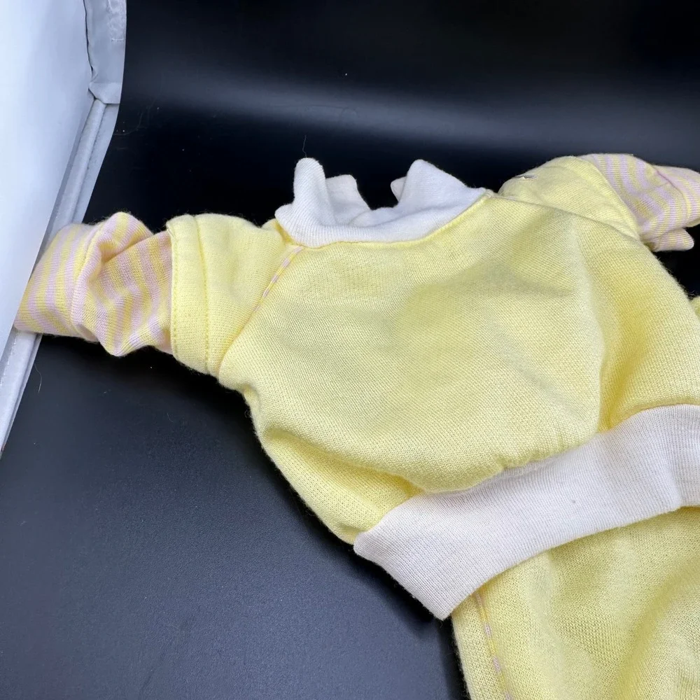 Cabbage Patch Kids Vtg Track Suit Yellow tan Stripe Coleco 1983 doll clothes OK